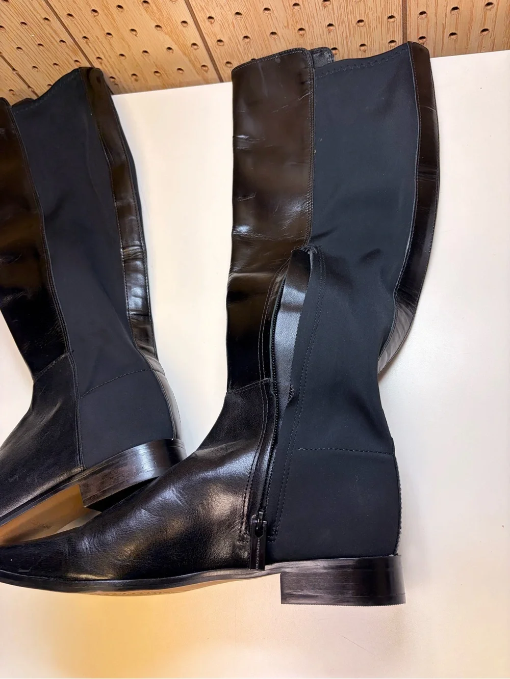 Vince Camuto Liberian Black Over-the-Knee Square Toe Riding Boots
